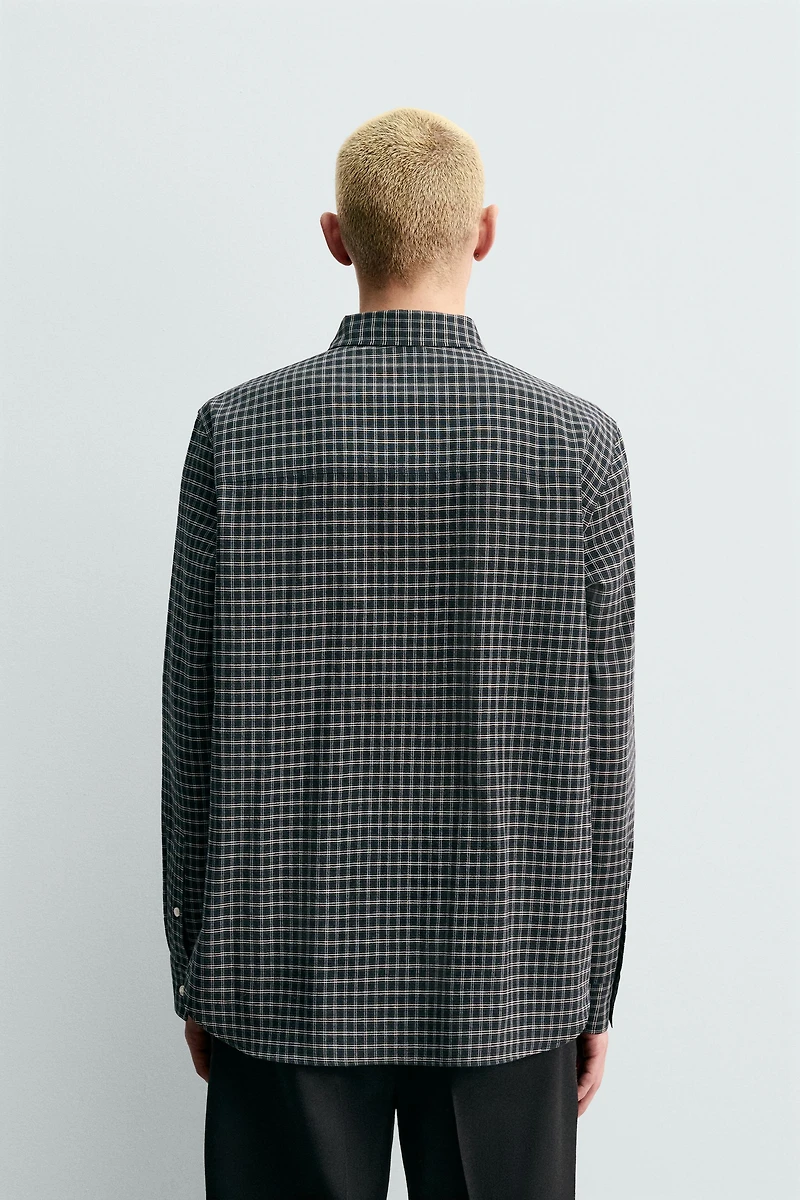 ORIGINS WOOL BLEND PLAID SHIRT