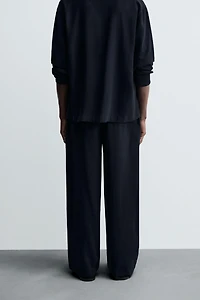 RELAXED FIT BELTED PANTS
