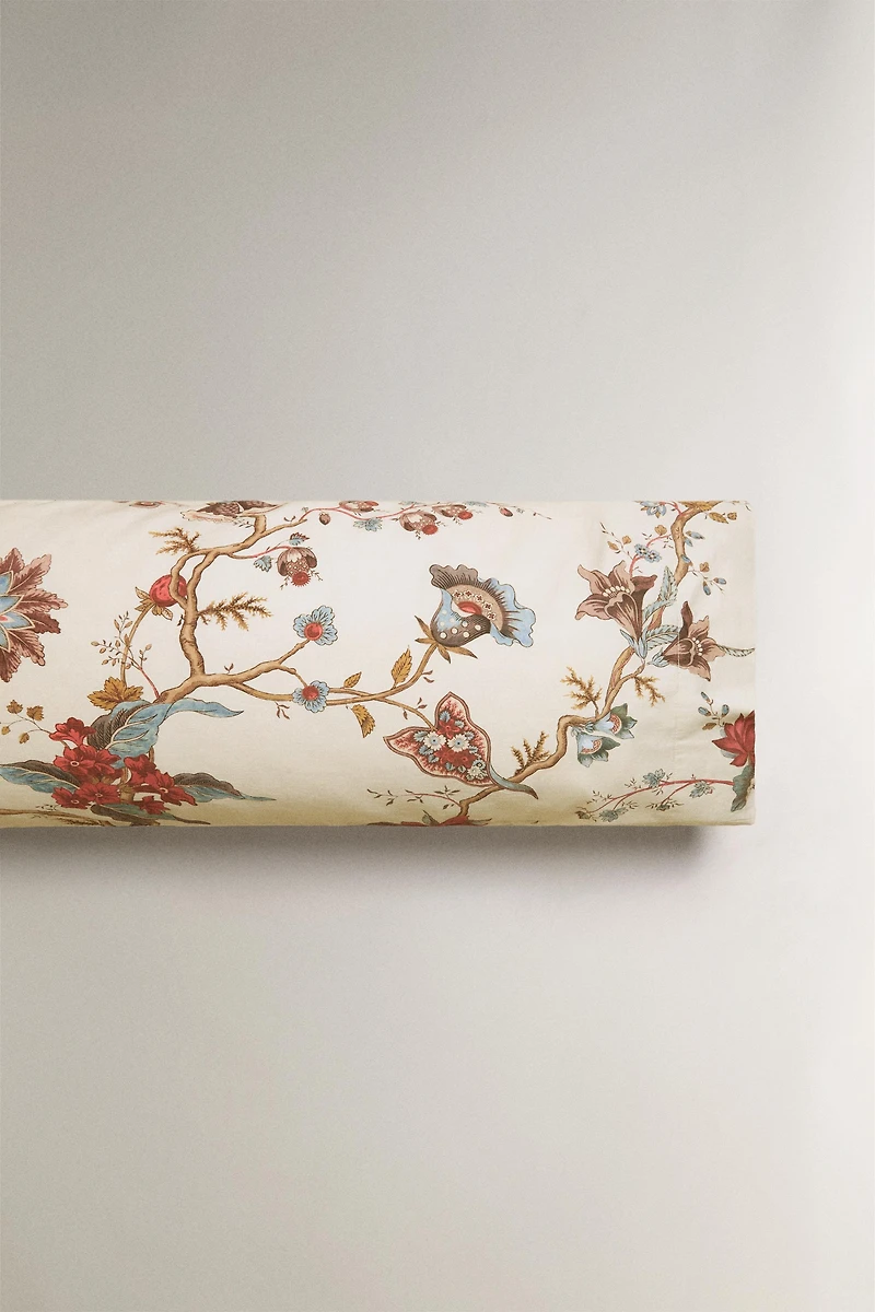 TAIE D’OREILLER SATIN FLORAL | KATHARINE POLE