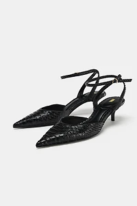 EMBOSSED SLINGBACK SHOES