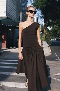 ROBE ASYMÉTRIQUE BIMATIÈRE