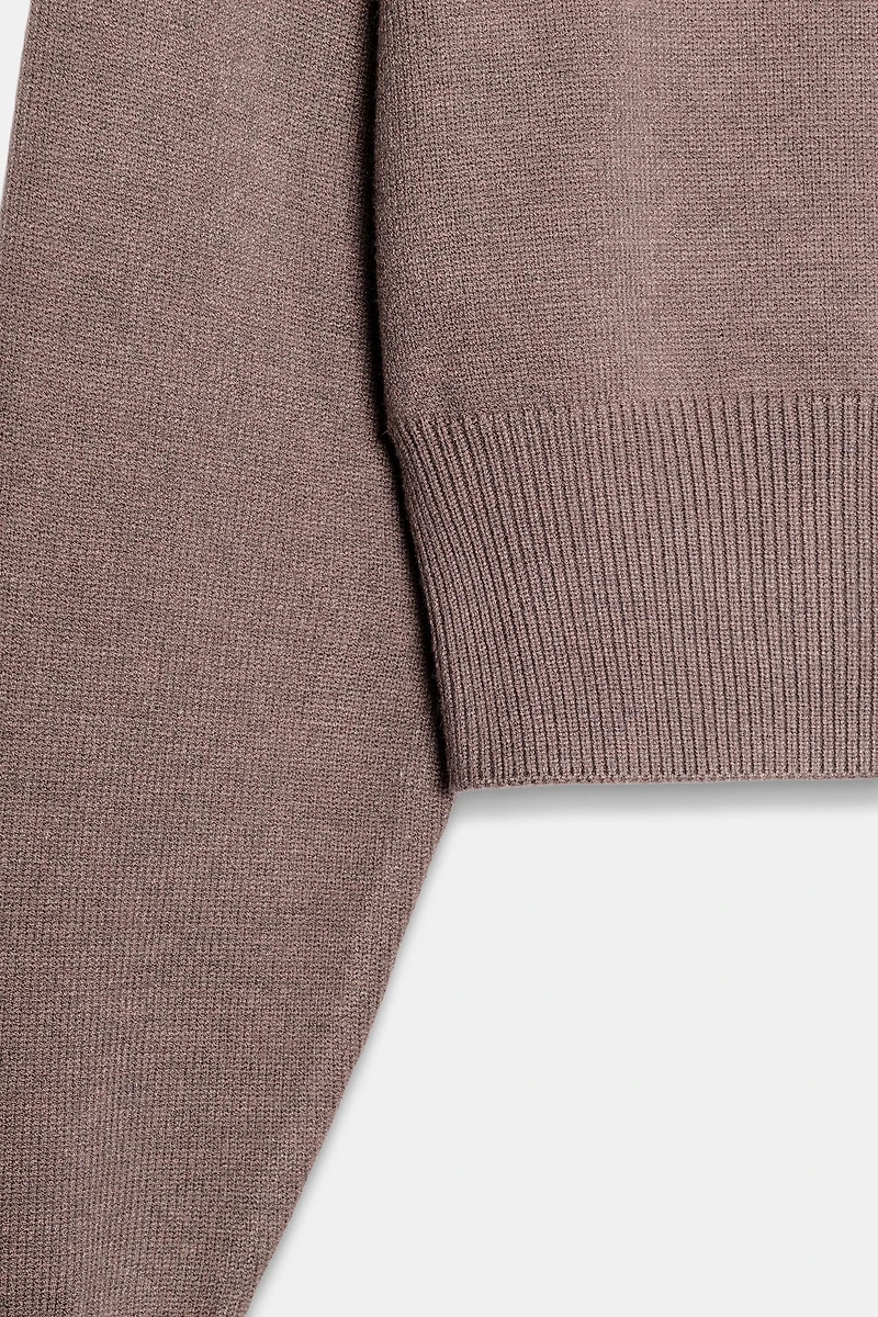 CROPPED BASIC KNIT JUMPER