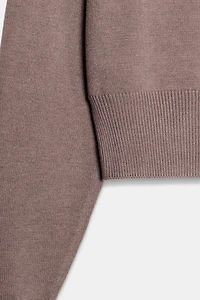 CROPPED BASIC KNIT JUMPER