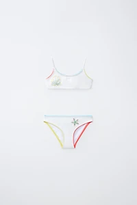 NAUTICAL EMBROIDERED BIKINI (6-14 YRS)