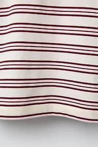 ZARA TIMELESS - STRIPED T-SHIRT WITH CONTRAST TRIM