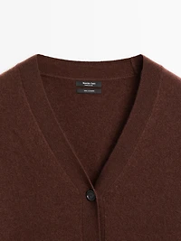 Cardigan oversize col en V 100 % cachemire