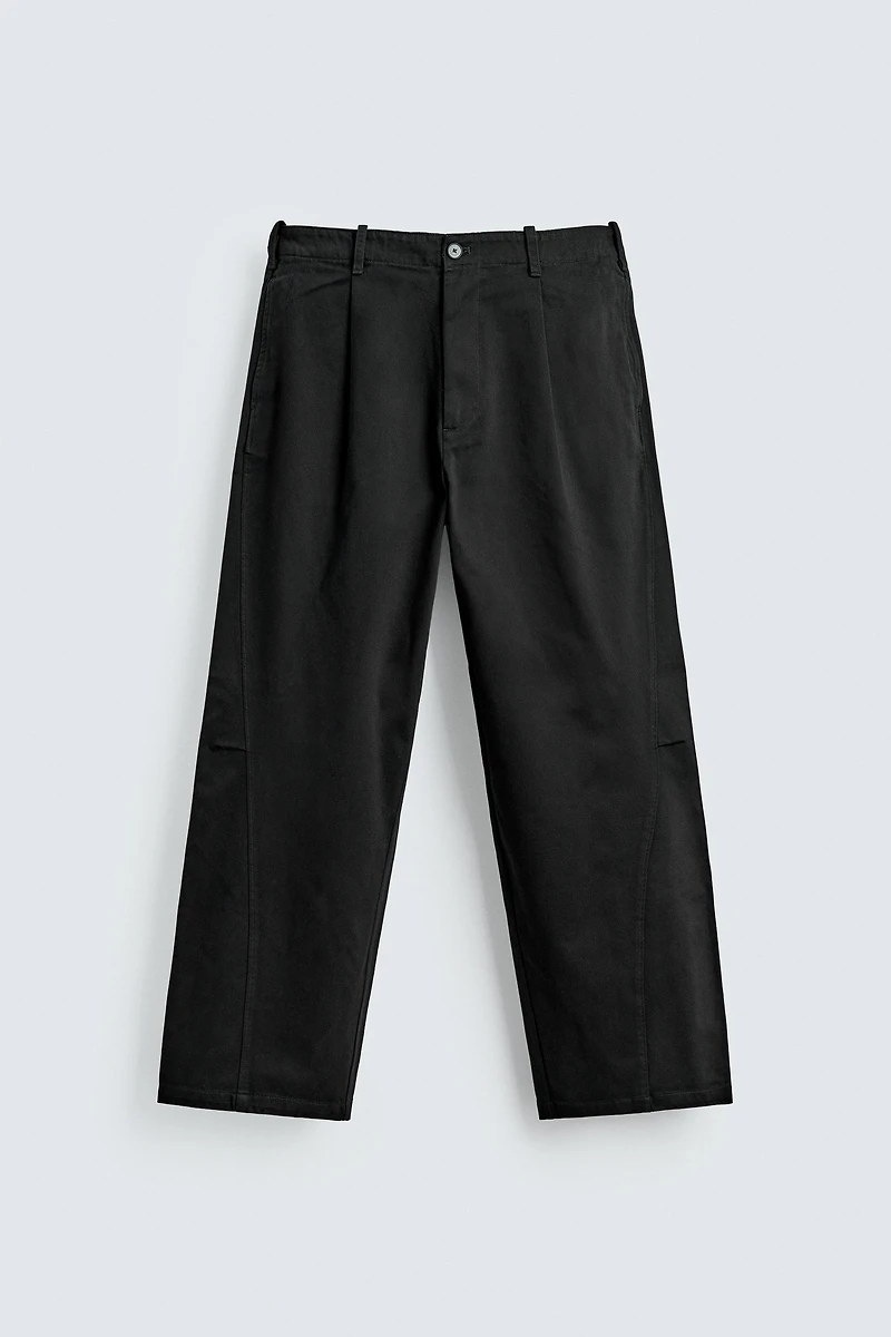 RELAXED BALLOON FIT PLEATED PANTS