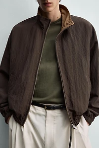 REVERSIBLE FLOWY BOMBER JACKET