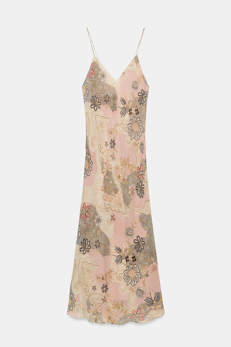 ROBE STYLE LINGERIE IMPRIMÉE ZW COLLECTION