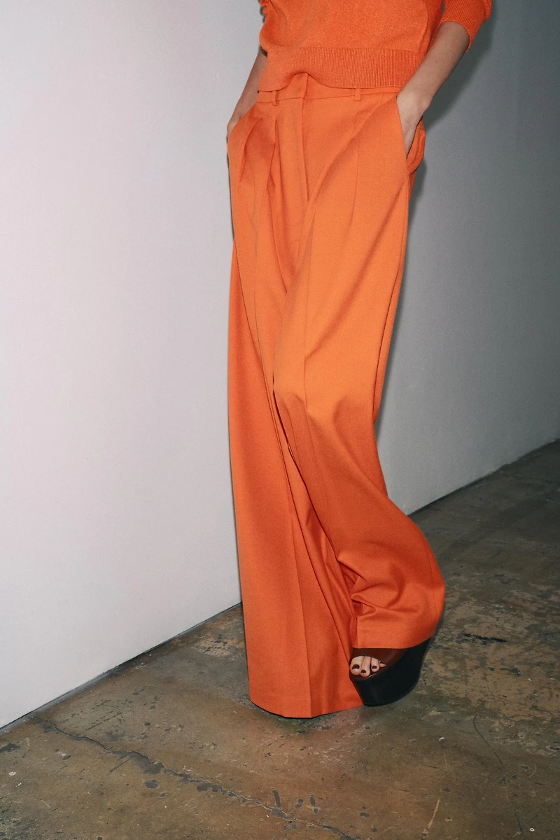 ZW COLLECTION WIDE LEG PLEATED PANTS