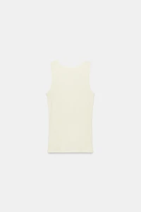 LINEN BLEND BUTTON-FRONT T-SHIRT