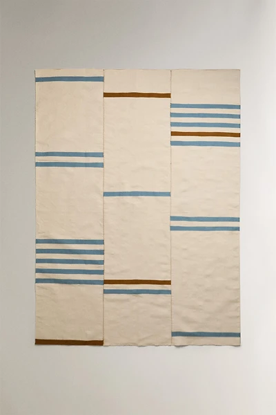 TAPIS COTON BANDES RAYURES