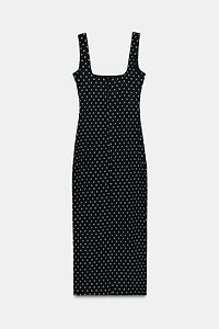 TEXTURED MIDI DRESS