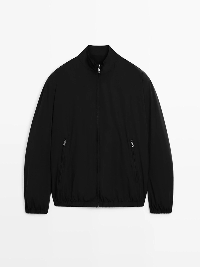 Reversible high neck jacket