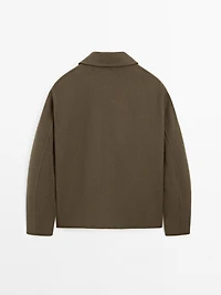 Blouson en laine mélangée