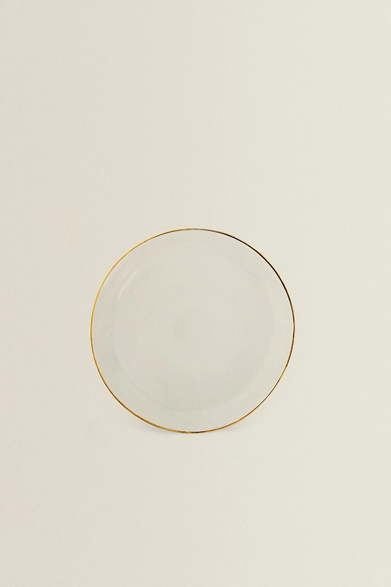 BOROSILICATE GLASS SIDE PLATE WITH RIM