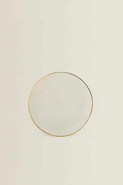 BOROSILICATE GLASS SIDE PLATE WITH RIM
