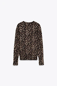PULL EN MAILLE IMPRIMÉ ANIMAL