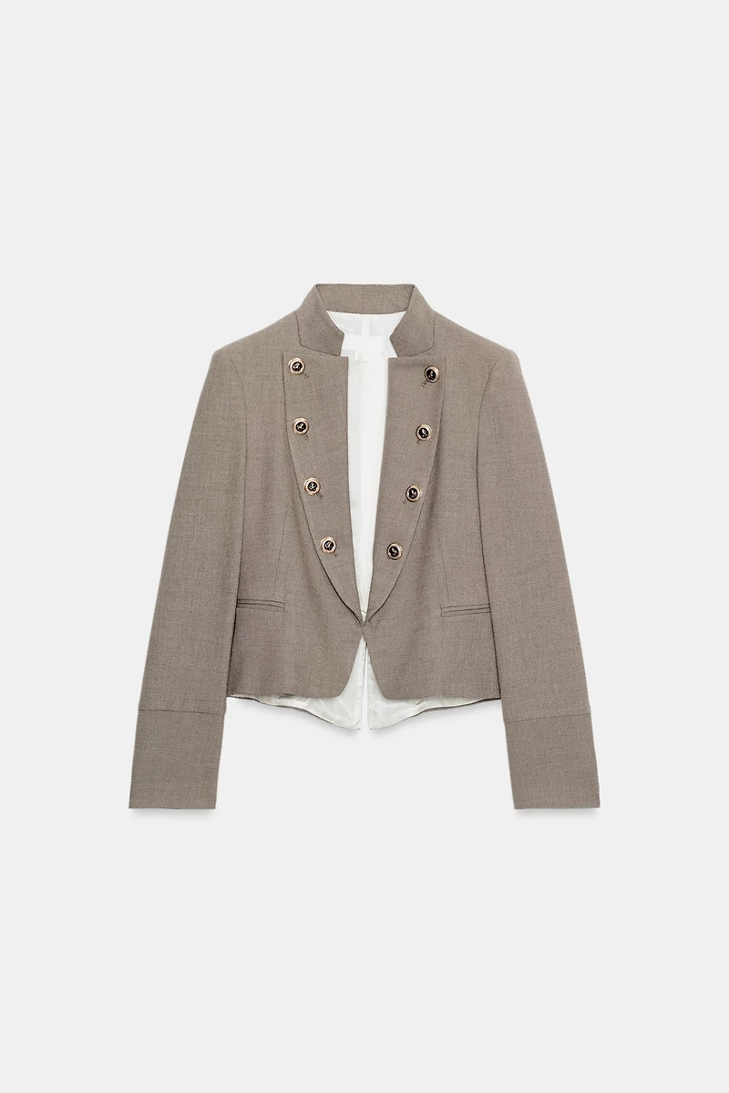TAILORED BLAZER WITH LAPEL BUTTONS