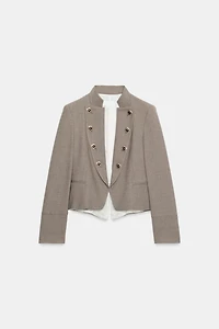 TAILORED BLAZER WITH LAPEL BUTTONS