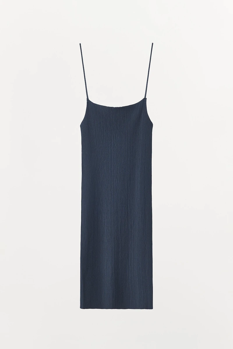 SEQUIN RIB KNIT DRESS