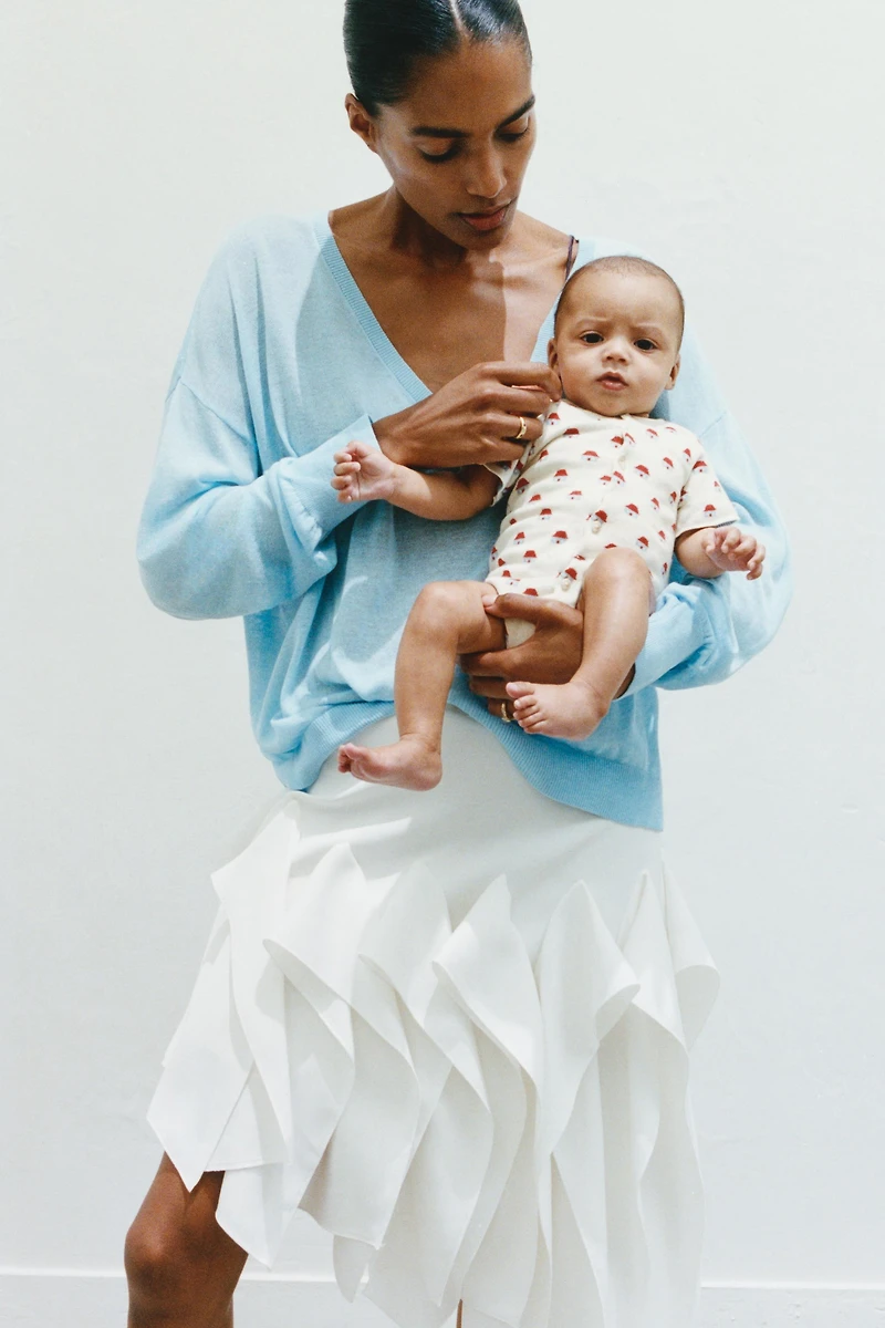 LITTLE HOUSES JACQUARD KNIT ROMPER