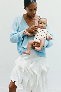 LITTLE HOUSES JACQUARD KNIT ROMPER