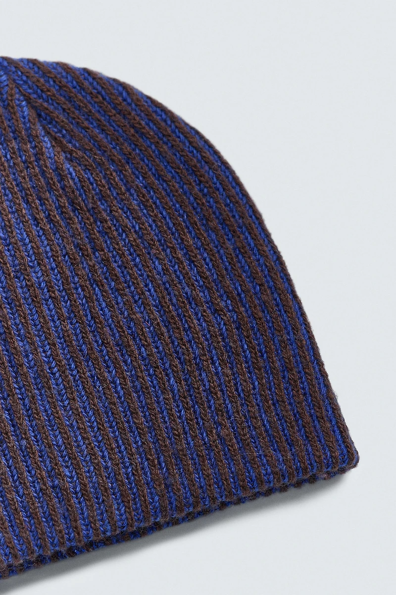 BONNET BEANIE AVEC LAINE AARON LEVINE X ZARA