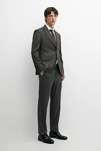 Pantalon de costume à rayures 100 % laine