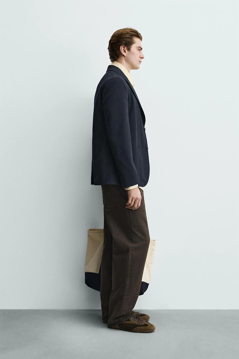 WOOL BLEND POCKET BLAZER