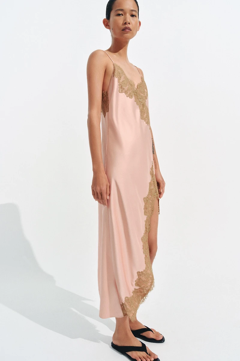 ZW COLLECTION SATIN LACE DRESS