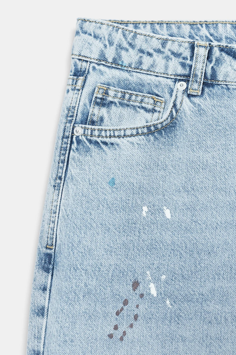 Z1975 LOOSE MID-RISE PAINT EFFECT JEANS