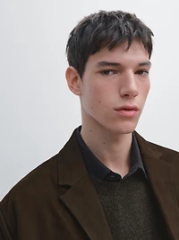 Nubuck leather blazer