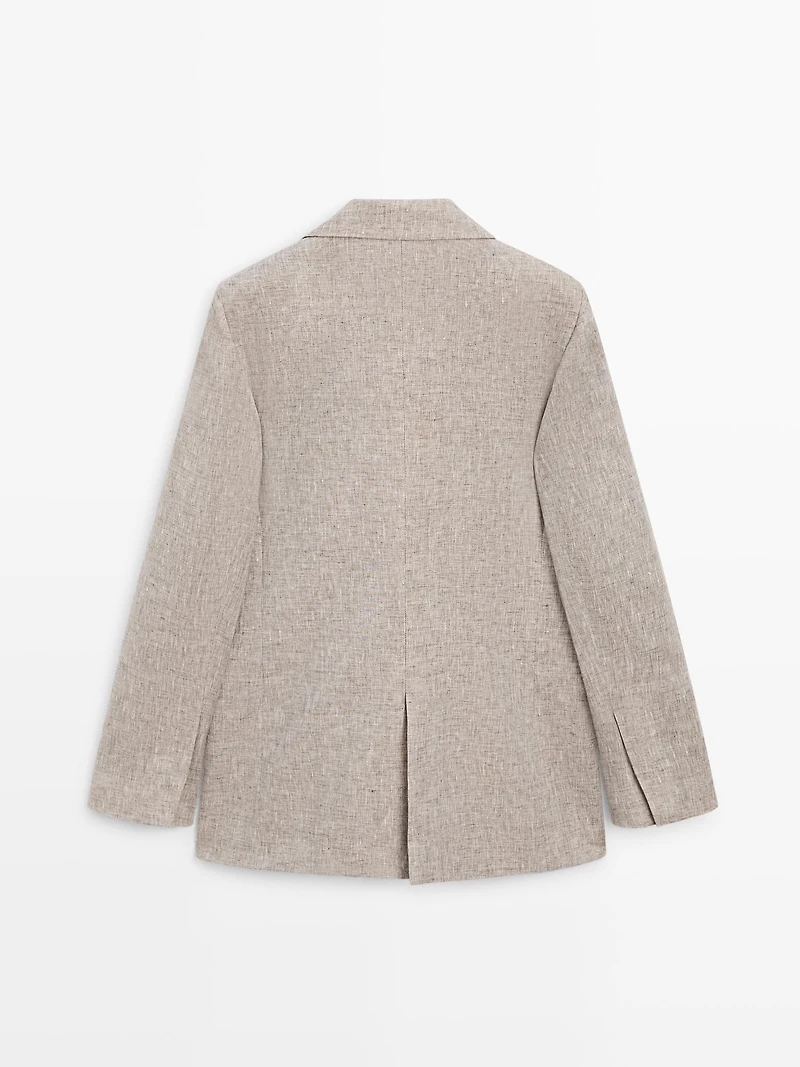 100% linen suit blazer