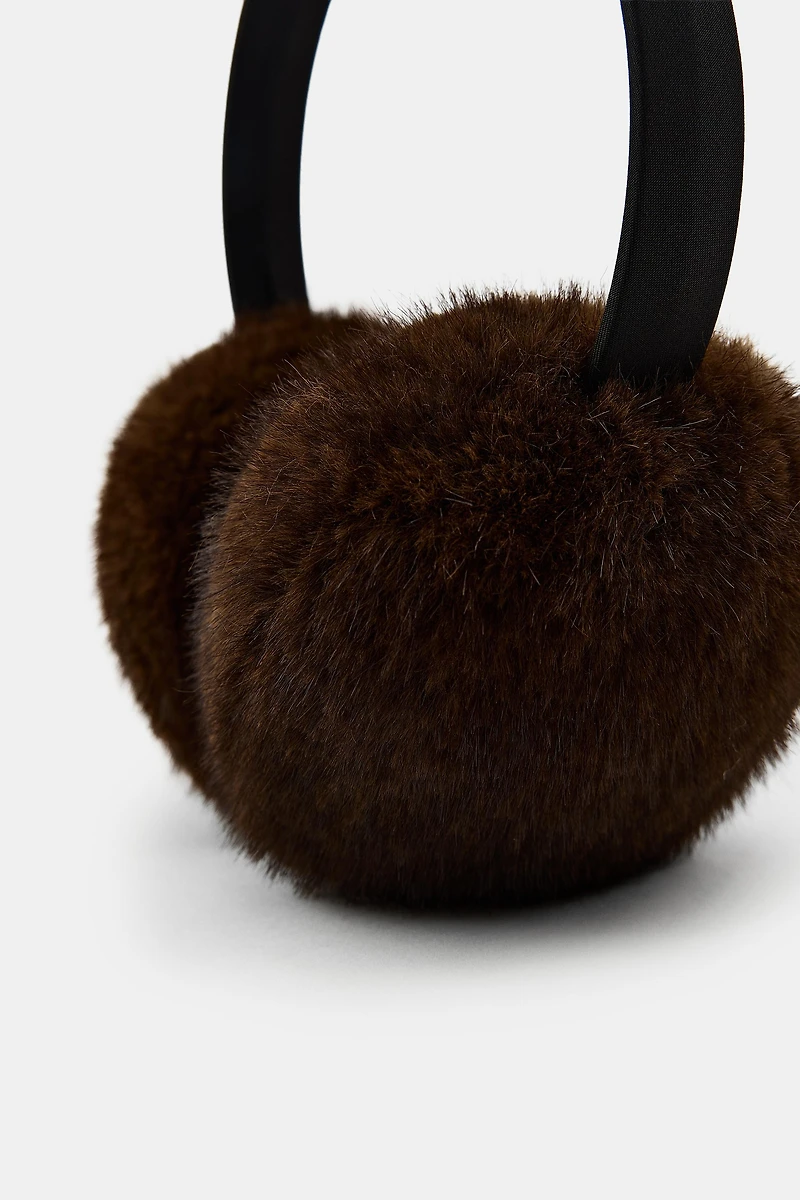 FAUX FUR BOW EARMUFFS