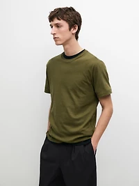 T-shirt à manches courtes en coton mélangé
