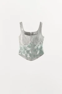 COMBINED JACQUARD CORSET TOP