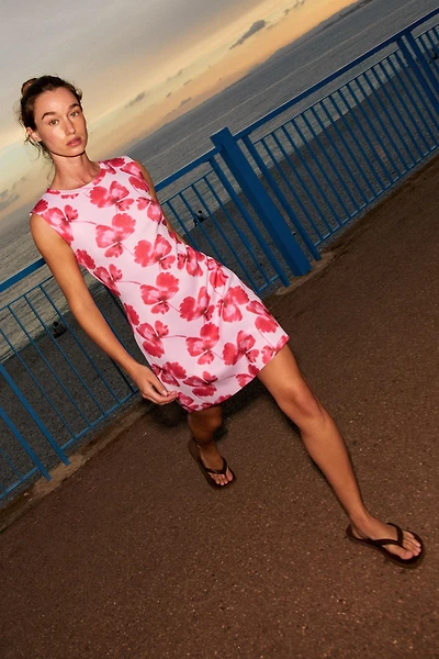 JACQUARD FLORAL KNIT MINI DRESS