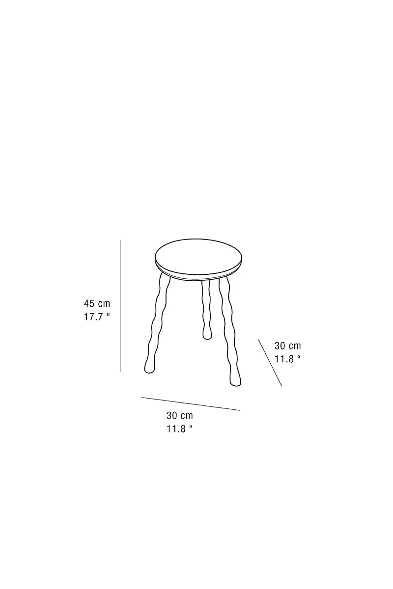 ELM WOOD STOOL