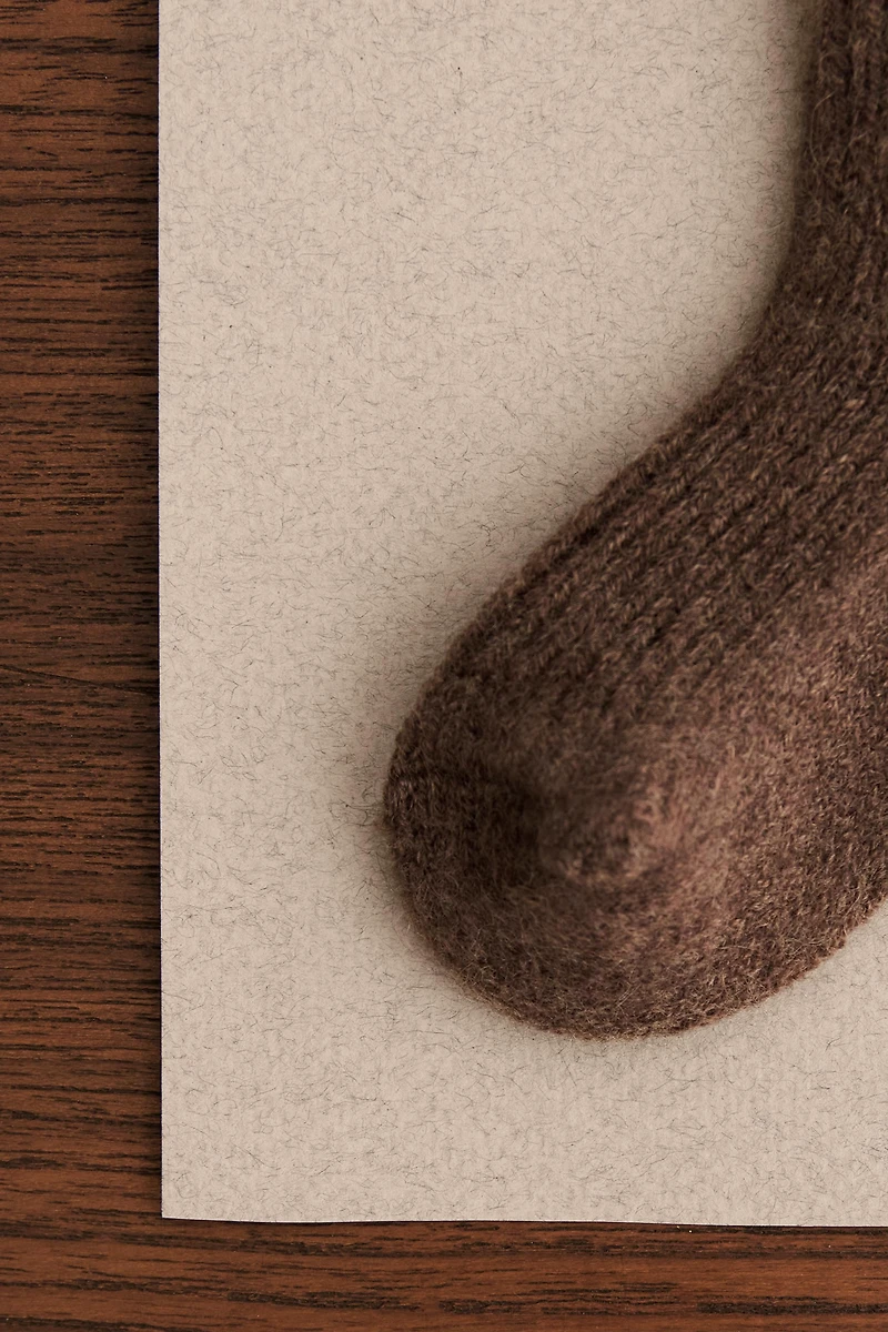 ZARA TIMELESS - CHAUSSETTES EN MAILLE CACHEMIRE