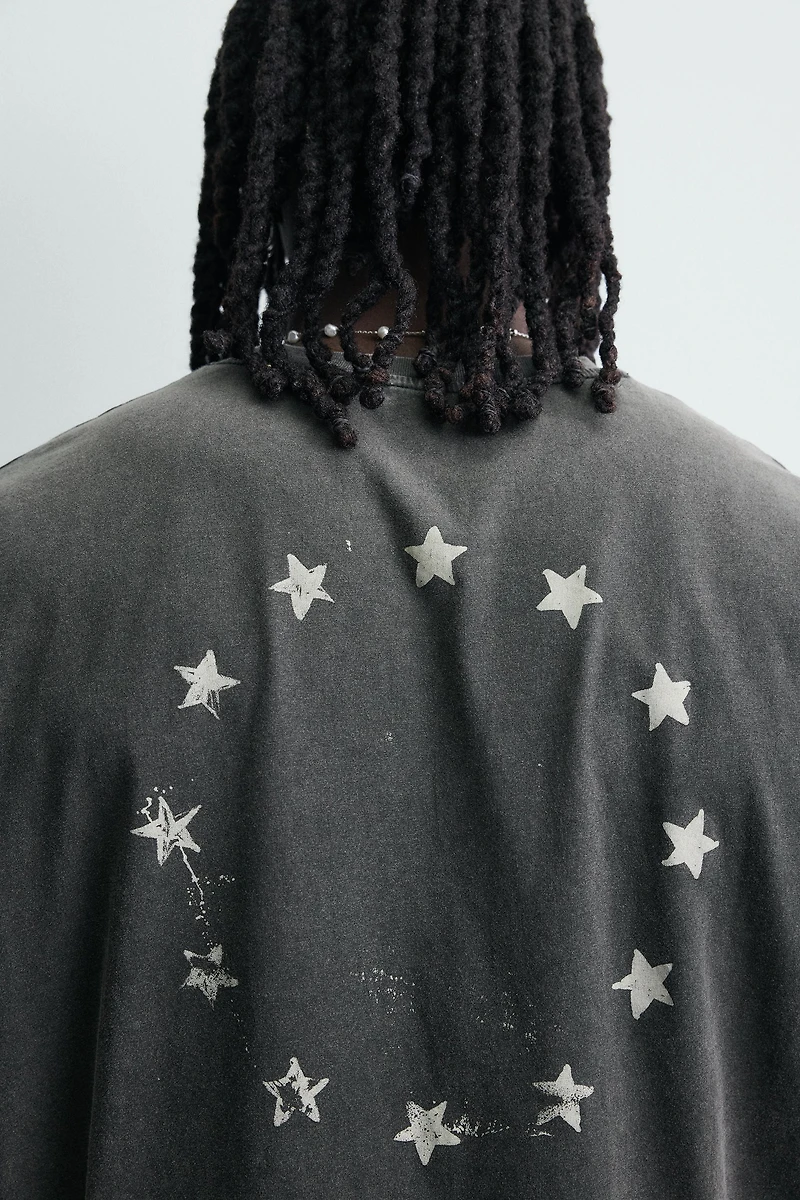 WASHED PRINT T-SHIRT