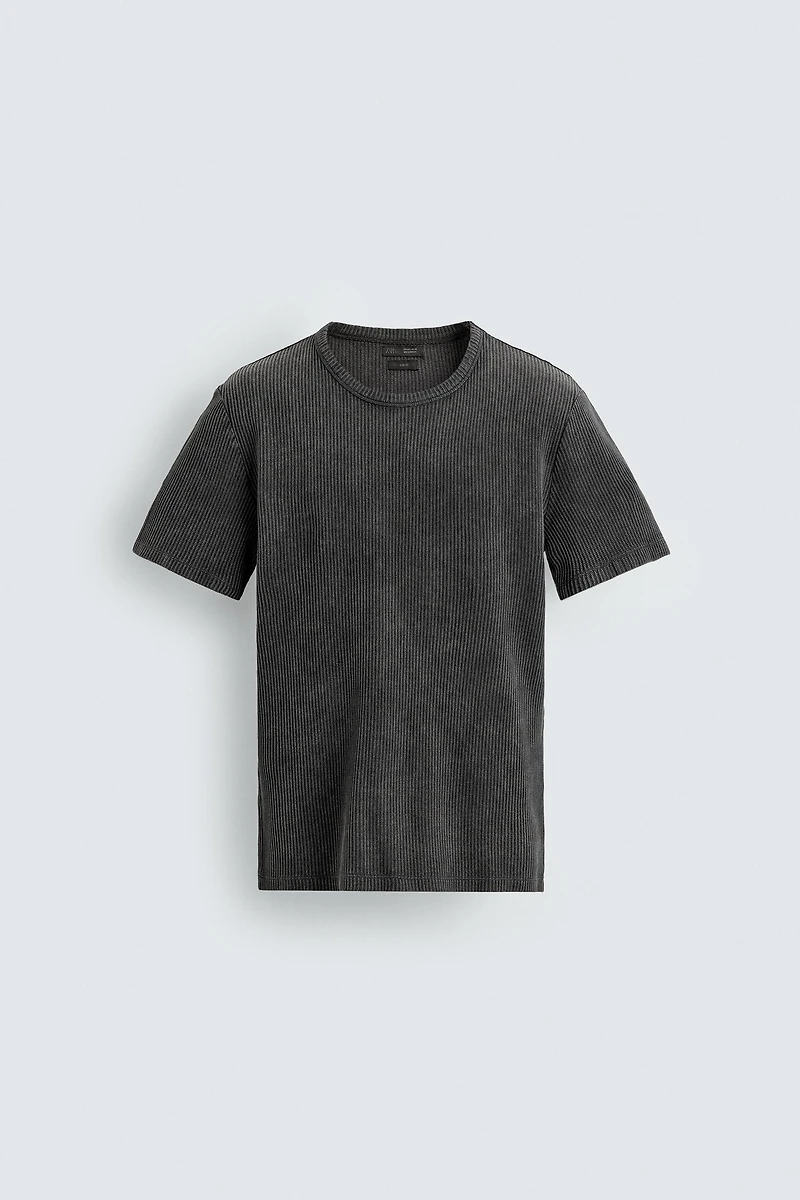 T-SHIRT EN MAILLE SLIM STRUCTURÉE
