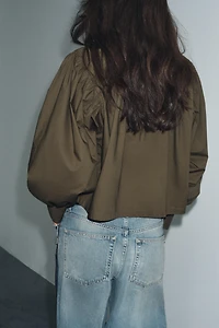 ZW COLLECTION PUFF SLEEVE POPLIN SHIRT