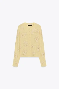 BEADED KNIT CARDIGAN