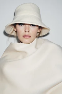 WOOL BLEND STRUCTURE HAT