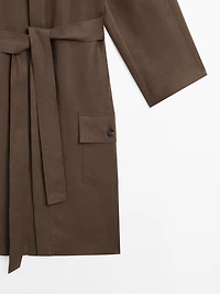100% linen shirt dress