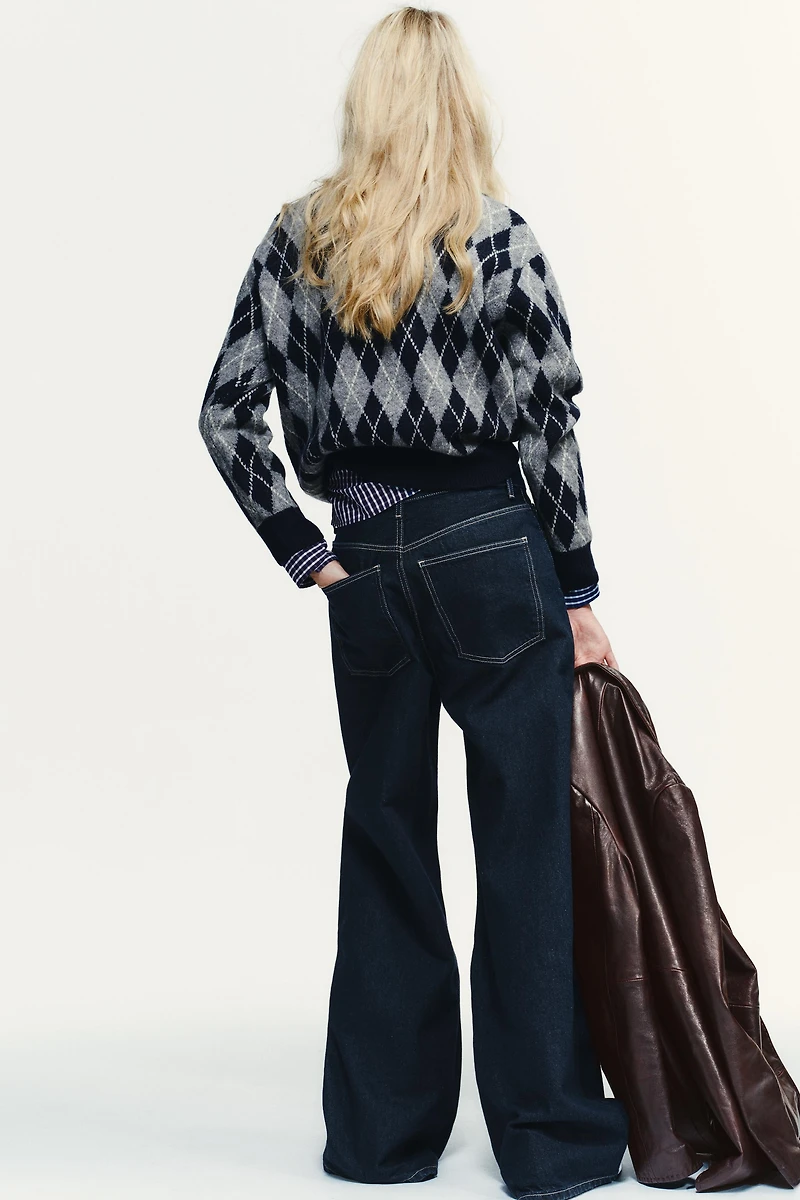 TRF EXTRA WIDE LEG HIGH-WAIST JEANS