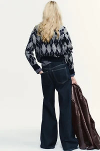 TRF EXTRA WIDE LEG HIGH-WAIST JEANS