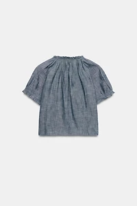 EMBROIDERED BOW SHIRT