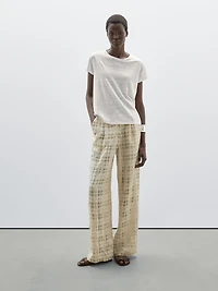 T-shirt 100 % lin à manches courtes